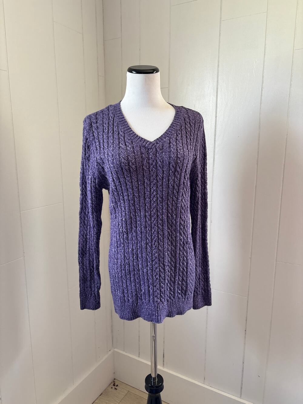 Croft & Barrow Purple Pullover Sweater, Size L